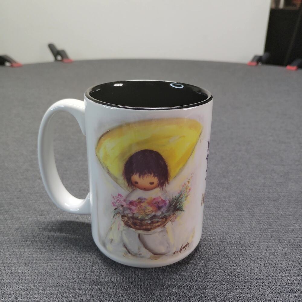 Ted DeGrazia Flower Boy Native American Art Coffee Mug with Black Interior